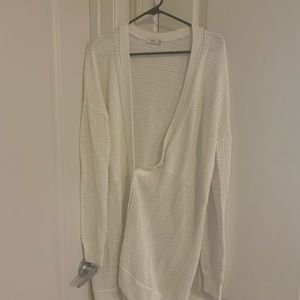Vince white long cardigan